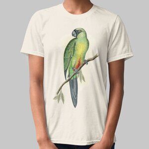 Masked Shining Parrot Vintage Print Short Sleeve Graphic Tee T-shirt S M L XL
